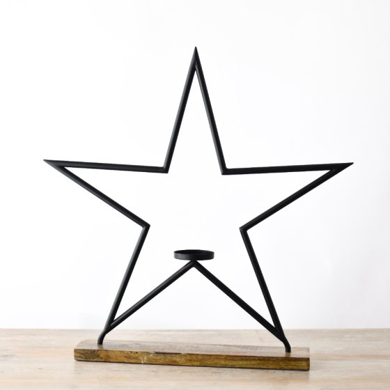 Star-Shaped Tabletop Candle Holder