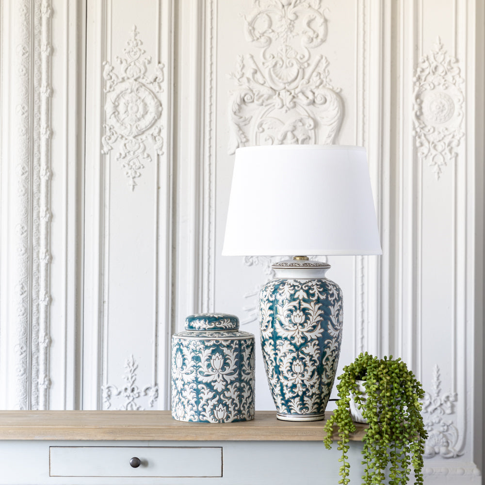 Decorative Table Lamp and Jar Set