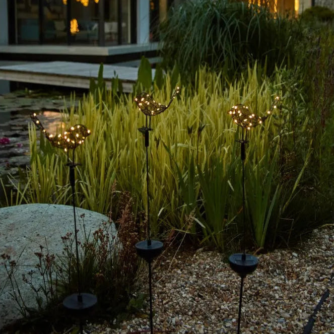 Solar-Powered Bird Garden Lights