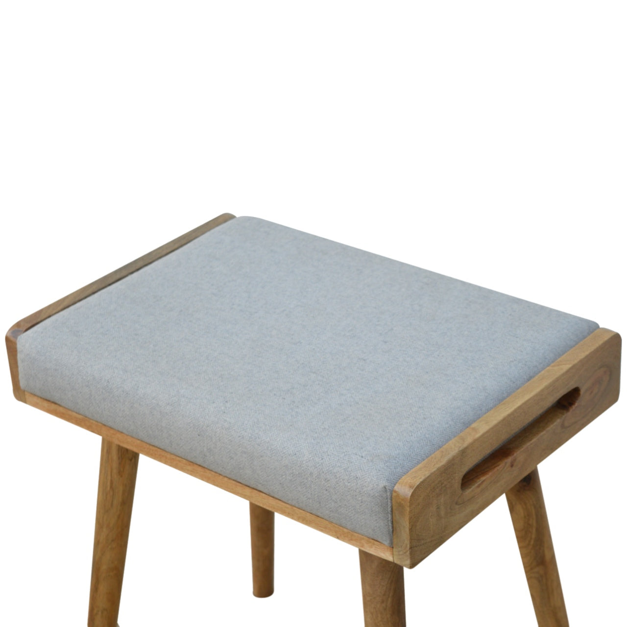 Upholstered Wooden Stool