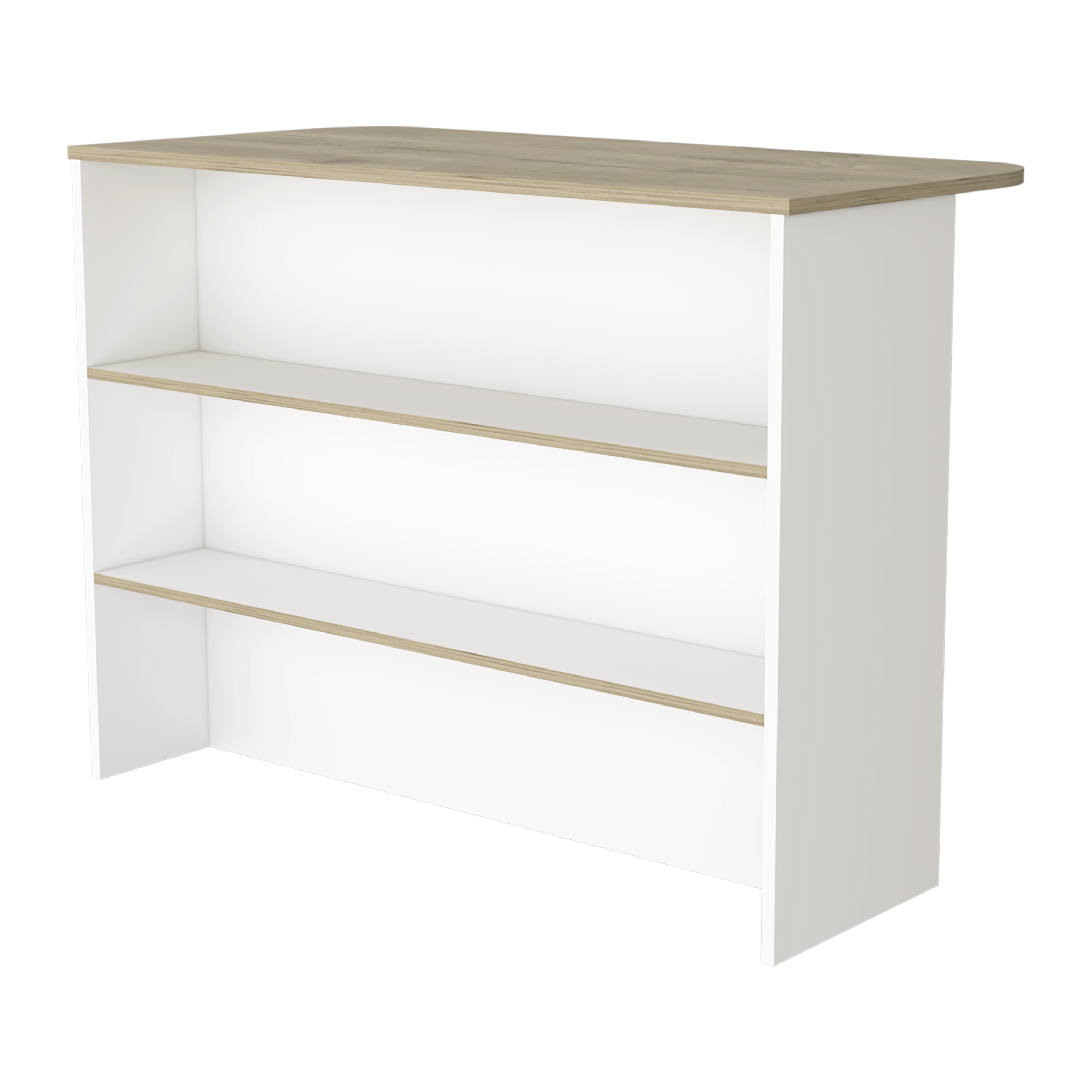 Modern Kitchen Island with Shelves