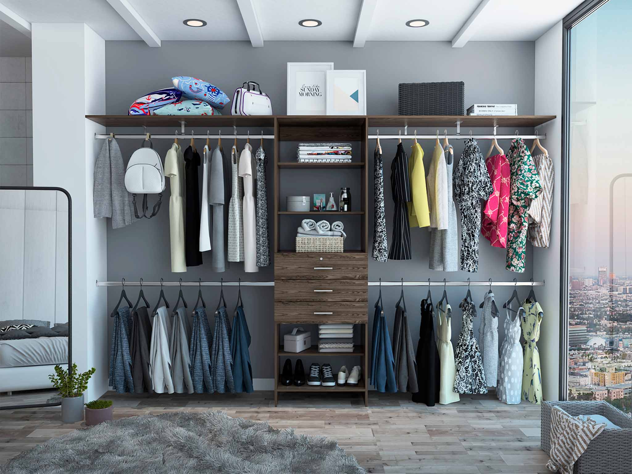 Premium Modern Freestanding Closet Organizer System