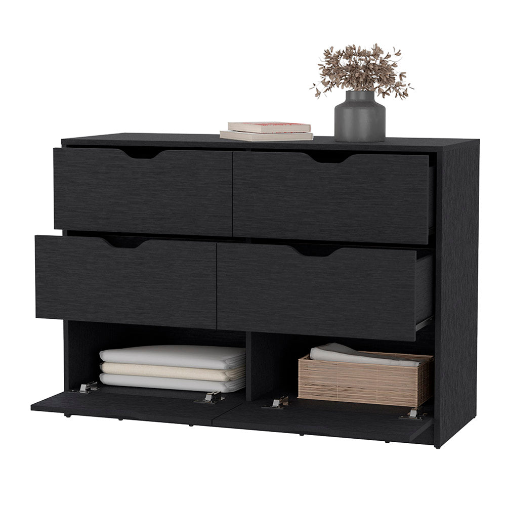 Modern Bedroom Dresser with Drawers and Cabinets