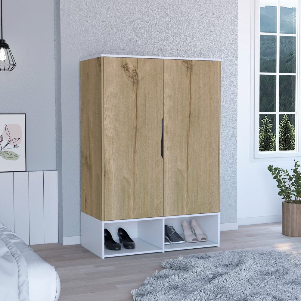Premium Double Door Wardrobe with Shoe Storage