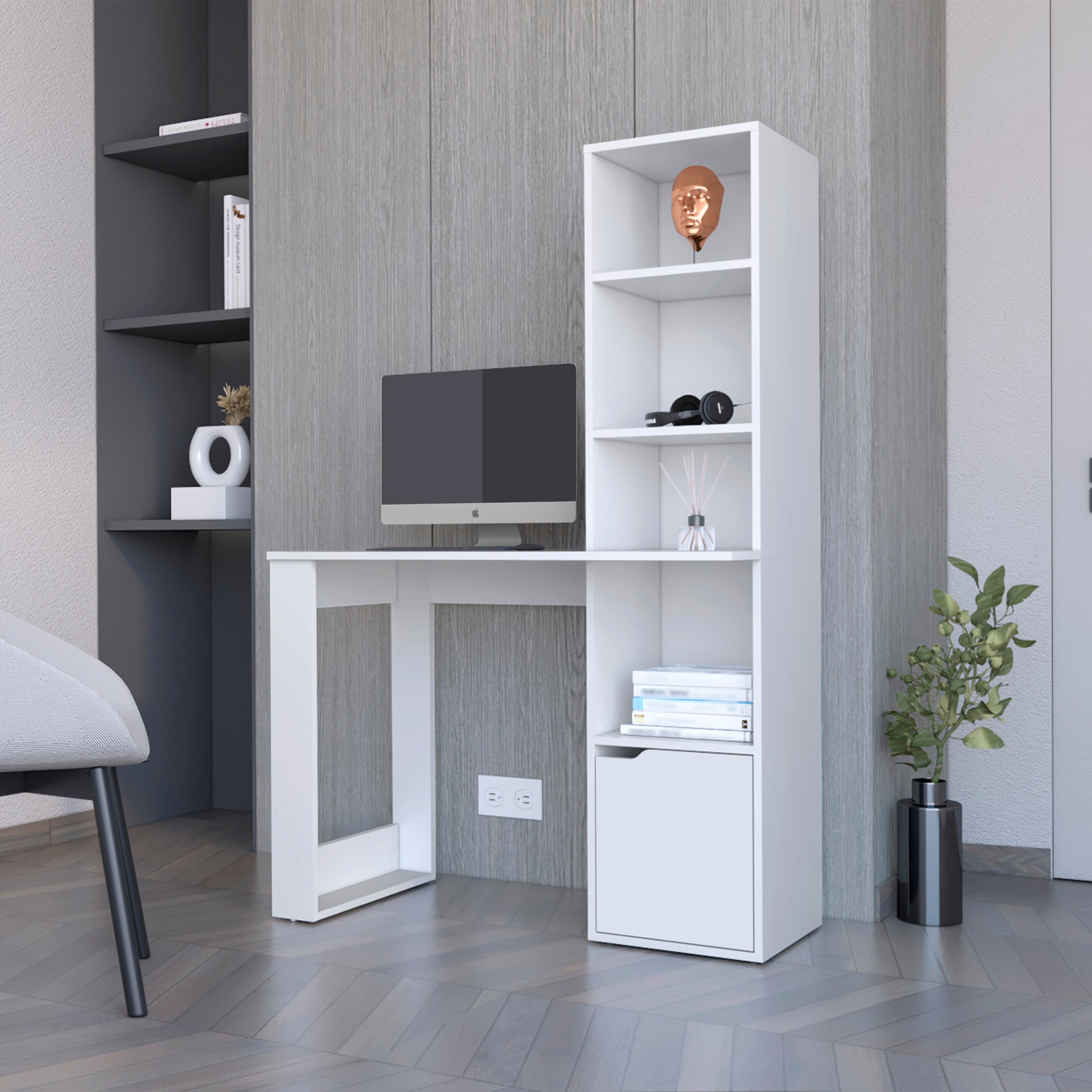 Modern Computer Desk with Integrated Storage