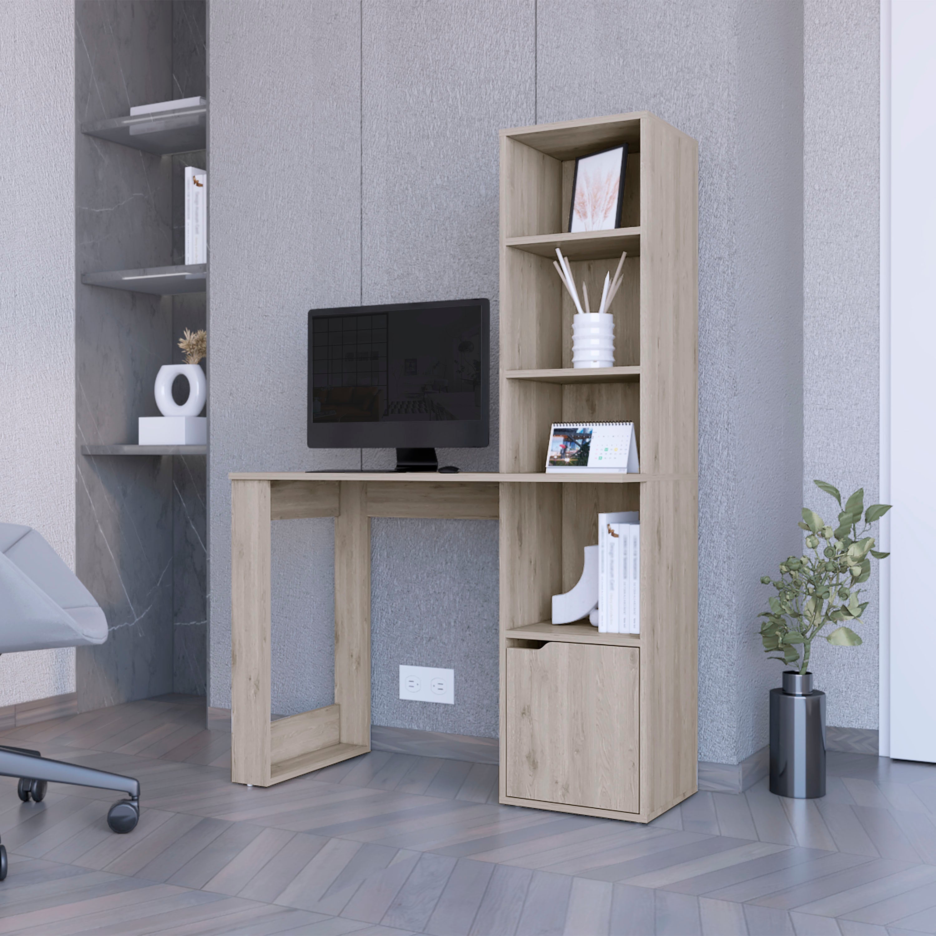 Premium Compact Computer Desk with Storage