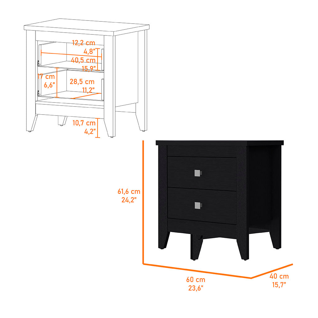 Modern Nightstand with Drawers