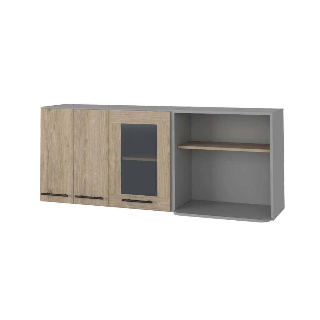 Premium Wall Cabinet with Double Doors and Rack